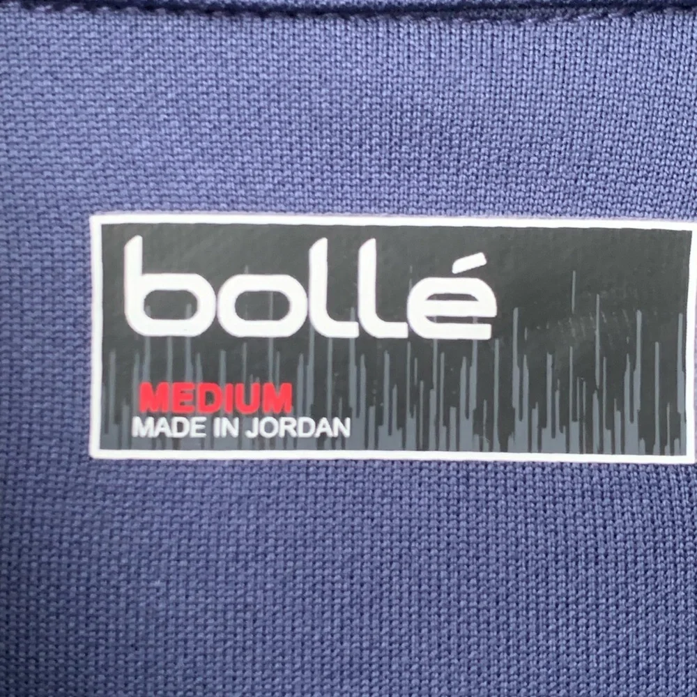 BOLLE Men’s Blue Color-block Long Sleeve 1/4 Zip Athleisure Polo Jacket